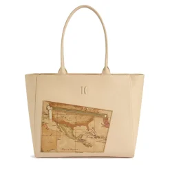 Shopping Bag 1A Classe Alviero Martini linea Geo Pagoda Beige LC72