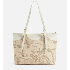 Shopping Bag 1A Classe Alviero Martini linea Ritual Bag stampa Geo Safari LC19