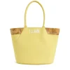 Shopping Bag 1A Classe Alviero Martini linea Geo Mirage in Tessuto Gommato Giallo LC65