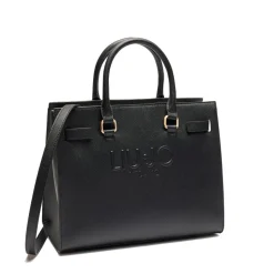 Shopping Bag a Mano LIU JO con Logo in Rilievo colore Nero