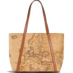 Shopping Bag con Borchiette Media 1A Classe Alviero Martini linea Geo Classic E010
