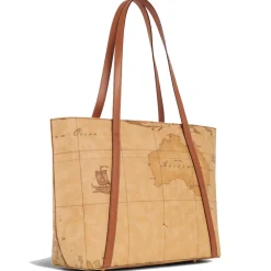 Shopping Bag con Borchiette Media 1A Classe Alviero Martini linea Geo Classic E010