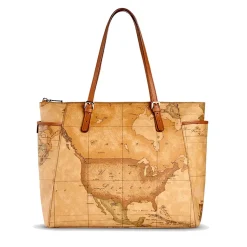 Shopping Bag con Tasche Laterali 1A Classe Alviero Martini linea Geo Classic E001