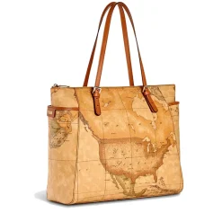 Shopping Bag con Tasche Laterali 1A Classe Alviero Martini linea Geo Classic E001