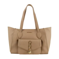 Shopping Bag Donna LOVE MOSCHINO linea Chain Detail color Crema