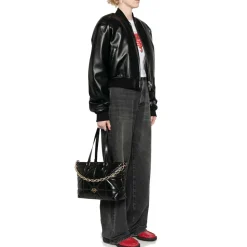 Shopping Bag LOVE MOSCHINO linea Geometric Quilted Trapuntato Nero