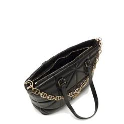 Shopping Bag LOVE MOSCHINO linea Geometric Quilted Trapuntato Nero