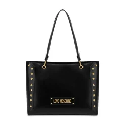 Shopping Bag LOVE MOSCHINO Nera con Borchie