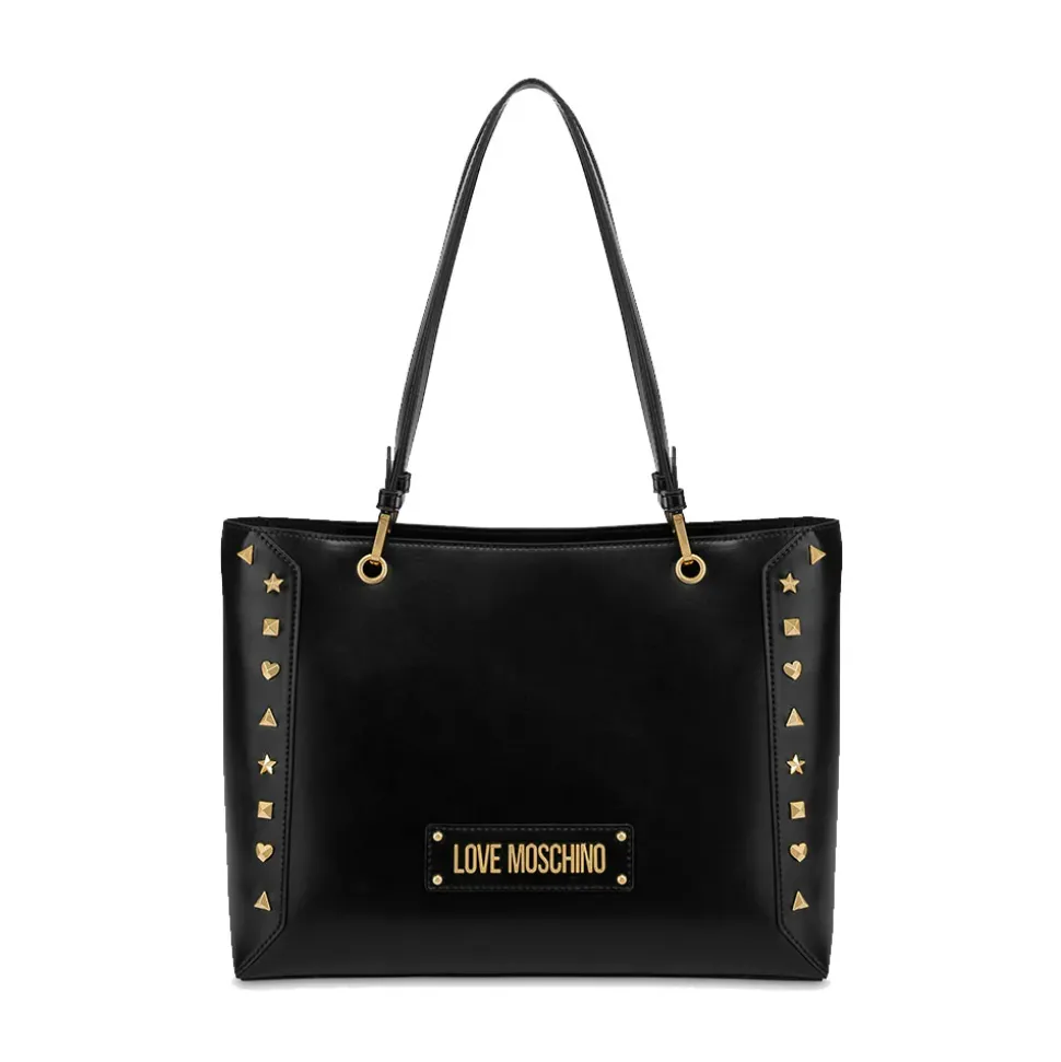 Shopping Bag LOVE MOSCHINO Nera con Borchie