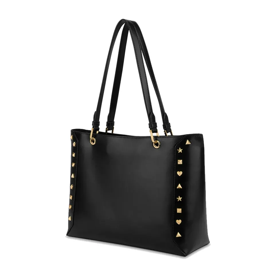 Shopping Bag LOVE MOSCHINO Nera con Borchie