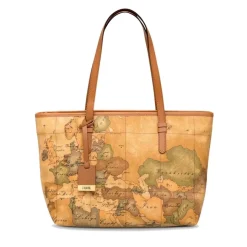Shopping Bag Media 1A Classe Alviero Martini stampa Geo Classic D006