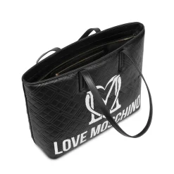 Shopping Bag Trapuntata LOVE MOSCHINO linea Logo Quilt Nero