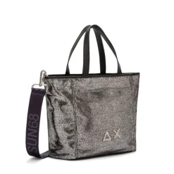 Shopping Bag XS SUN68 linea Jacqueline Glitter Argento