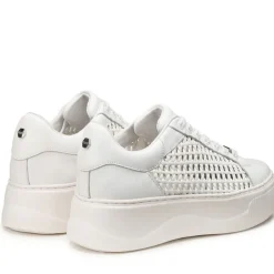 Sneakers Donna CULT Perry 4237 in Pelle Intrecciata Colore Bianco