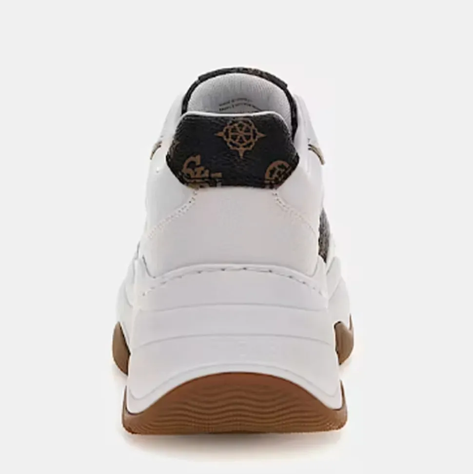 Sneakers Donna GUESS Colore White - Brown Linea Hapyy