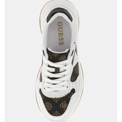 Sneakers Donna GUESS Colore White - Brown Linea Hapyy