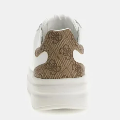 Sneakers Donna GUESS in Pelle Colore White - Beige Linea Elbina