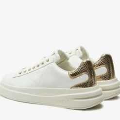 Sneakers Donna GUESS in Pelle Colore White - Gold Linea Elbina