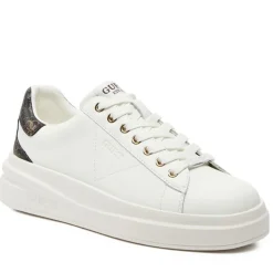 Sneakers Donna GUESS in Pelle Colore White - Brown Linea Elbina