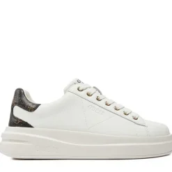 Sneakers Donna GUESS in Pelle Colore White - Brown Linea Elbina