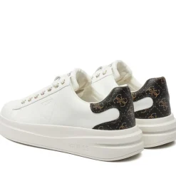 Sneakers Donna GUESS in Pelle Colore White - Brown Linea Elbina