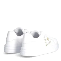Sneakers Donna LIU JO Cleo 20 in Pelle Bianca con Borchie