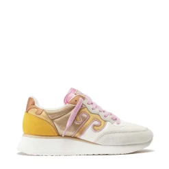 Sneakers Donna WUSHU RUYI Master Sport MS403 Wispy Clouds Blooming Pink Old Yellow e Bronze