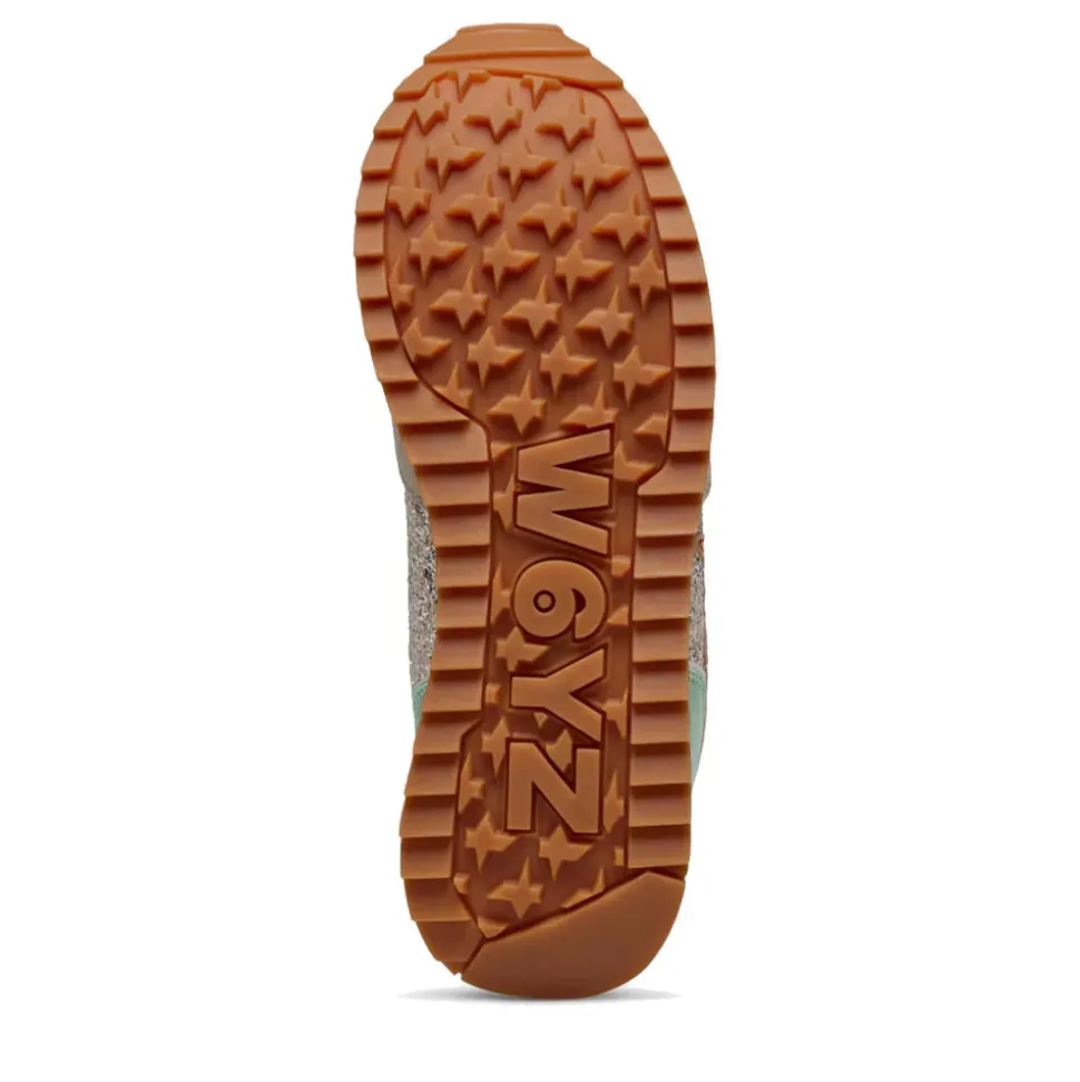 Sneakers Donna W6YZ Jet-W. in Pelle Suede e Dettaglio Glitter Cream Multi