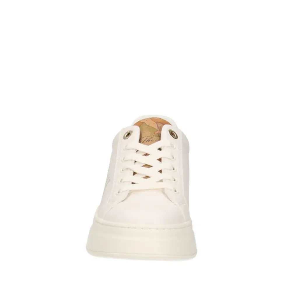 Sneakers Platform 1A Classe Alviero Martini Bianco con Inserti Beige Geo 2136