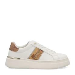 Sneakers Platform 1A Classe Alviero Martini Bianco con Inserti Beige Geo 2139