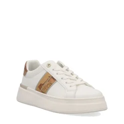 Sneakers Platform 1A Classe Alviero Martini Bianco con Inserti Beige Geo 2139