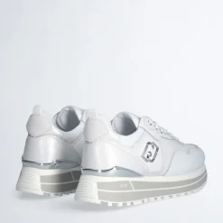 Sneakers Platform Donna LIU JO Maxi Wonder 01 in Pelle e Mesh White