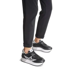 Sneakers Platform Donna LIU JO Dreamy 03 in Pelle e Suede e Glitter colore Black Silver