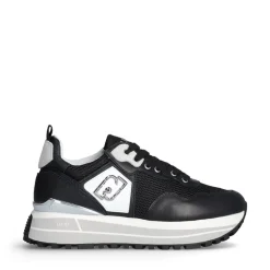 Sneakers Platform Donna LIU JO Maxi Wonder 01 in Pelle e Mesh Black
