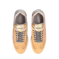 Sneakers Platform Donna LIU JO Dreamy 03 in Suede Nylon e Glitter colore Orange Caramel Violet