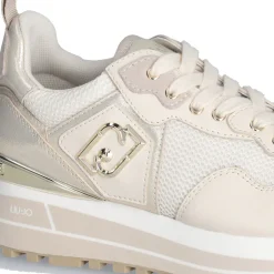 Sneakers Platform Donna LIU JO Maxi Wonder 01 in Pelle e Mesh Ivory