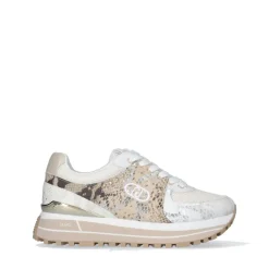 Sneakers Platform Donna LIU JO Maxi Wonder 87 in Pelle e Mesh stampa Pitone