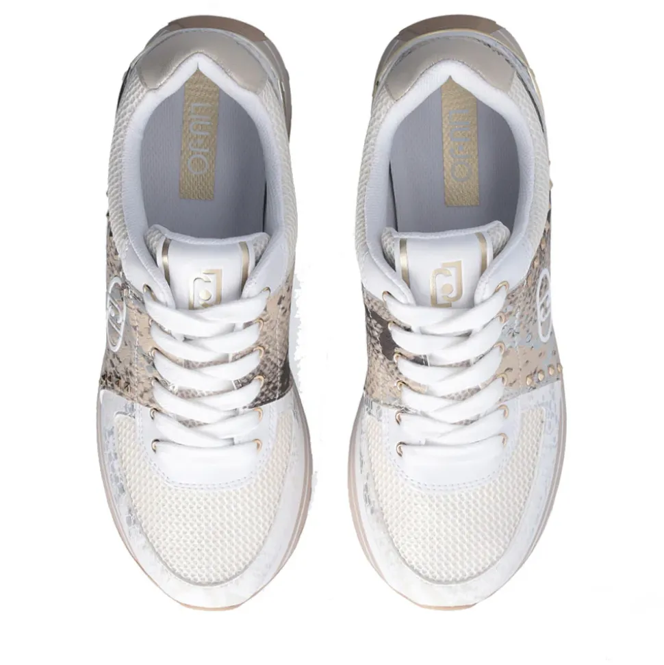 Sneakers Platform Donna LIU JO Maxi Wonder 87 in Pelle e Mesh stampa Pitone