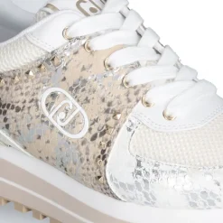 Sneakers Platform Donna LIU JO Maxi Wonder 87 in Pelle e Mesh stampa Pitone