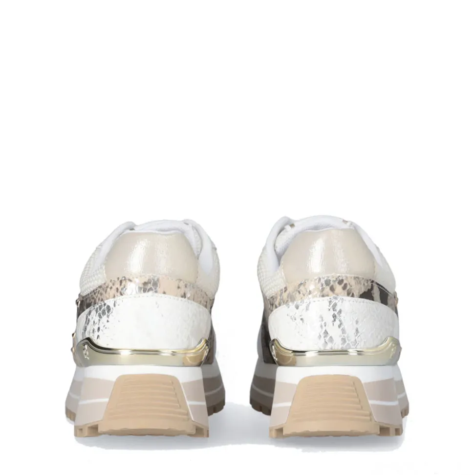 Sneakers Platform Donna LIU JO Maxi Wonder 87 in Pelle e Mesh stampa Pitone