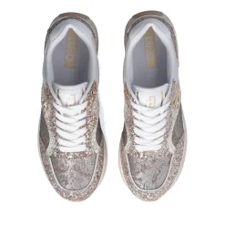 Sneakers Platform Donna LIU JO Maxi Wonder 73 Full Glitter e Inserti in Lurex Gold
