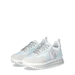 Sneakers Platform Donna LIU JO Maxi Wonder 73 in Suede e Mesh Purity e Water