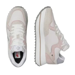 Sneakers Platform Donna W6YZ Deva-W. in Tessuto Tecnico e Suede Cipria Milk e Lilac