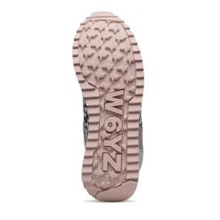 Sneakers Platform Donna W6YZ Deva-W. in Tessuto Tecnico e Suede Beige White e Black