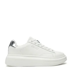 Sneakers Platform LIU JO Babol 01 in Pelle Bianca con Inserti Silver