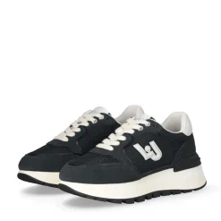 Sneakers Platform LIU JO Amazing 25 in Suede e Brighty Mesh Off Black