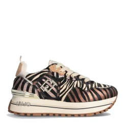 Sneakers Platform LIU JO Maxi Wonder 01 in Pelle Effetto Pony Animalier Multicolor