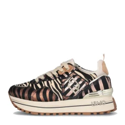 Sneakers Platform LIU JO Maxi Wonder 01 in Pelle Effetto Pony Animalier Multicolor