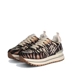 Sneakers Platform LIU JO Maxi Wonder 01 in Pelle Effetto Pony Animalier Multicolor