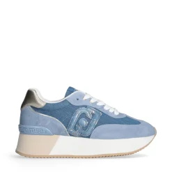 Sneakers Platform LIU JO Dreamy 02 in Denim e Suede color Denim